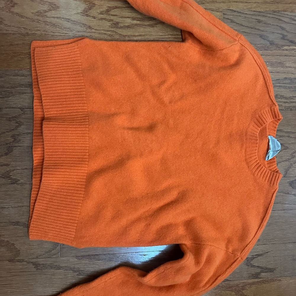 Everlane Orange Crew Neck Sweater